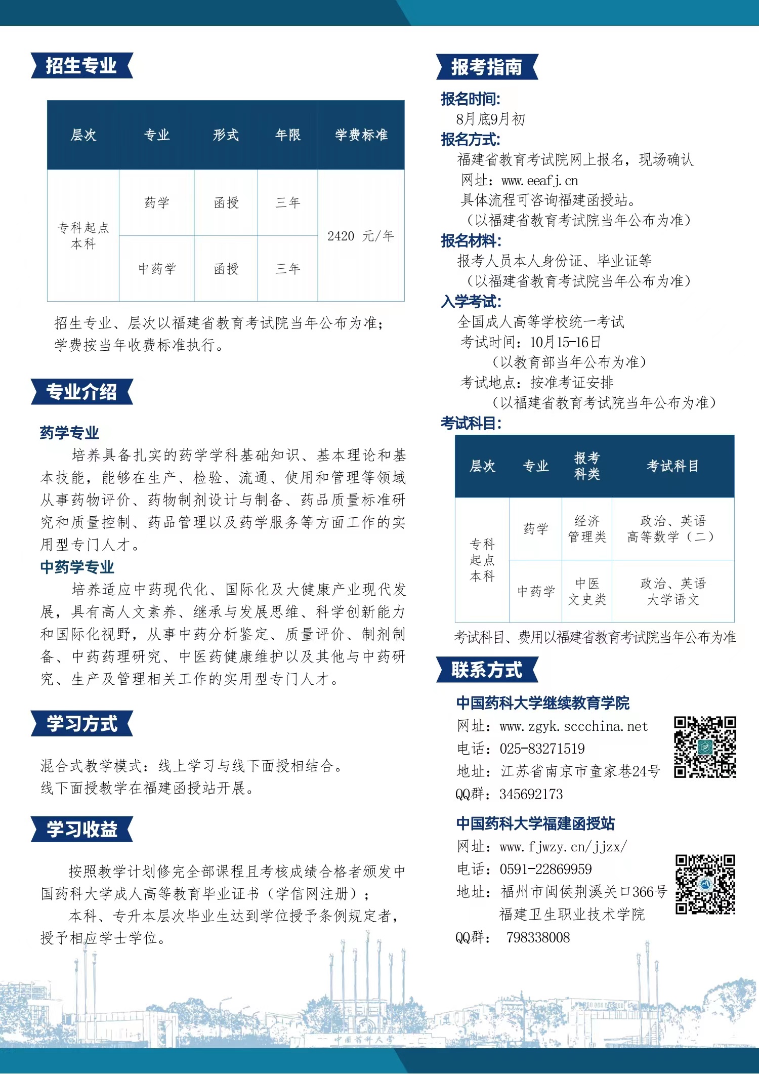  2022年福建衛(wèi)生職業(yè)技術學院成人高考招生簡章2